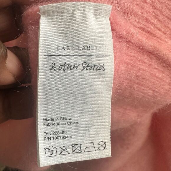&Other Stories Pink Wool & Mohair Blend Cardigan Women’s Sweater S - Picture 6 of 7